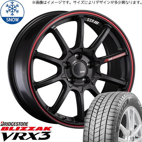 165/50R15 スタッドレスタイヤホイールセット ミラ etc (BRIDGESTONE BLIZZAK VRX3 & SSR GTV05 4穴 100)