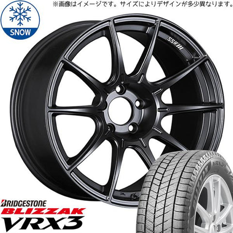 195/45R16 スタッドレスタイヤホイールセット プロボックス etc (BRIDGESTONE BLIZZAK VRX3 & SSR GTX01 4穴 100)