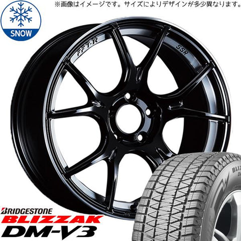 225/60R17 スタッドレスタイヤホイールセット XV etc (BRIDGESTONE BLIZZAK DM-V3 & SSR GTX02 5穴 100)