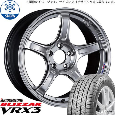 165/50R15 スタッドレスタイヤホイールセット ミラ etc (BRIDGESTONE BLIZZAK VRX3 & SSR GTX03 4穴 100)