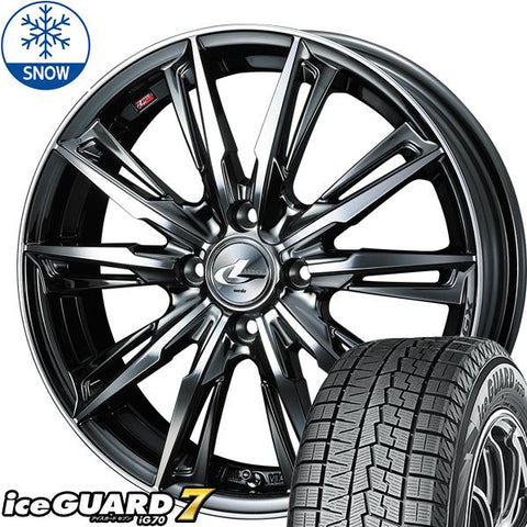 155/65R14 スタッドレスタイヤホイールセット NBOX etc (YOKOHAMA iceGUARD7 & LEONIS GX 4穴 100)