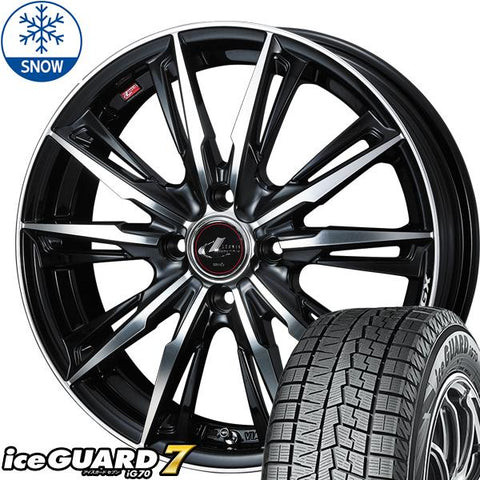 155/65R14 スタッドレスタイヤホイールセット NBOX etc (YOKOHAMA iceGUARD7 & LEONIS GX 4穴 100)