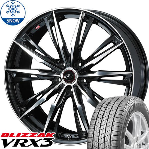 175/65R15 スタッドレスタイヤホイールセット ラクティス etc (BRIDGESTONE VRX3 & LEONIS GX 5穴 100)