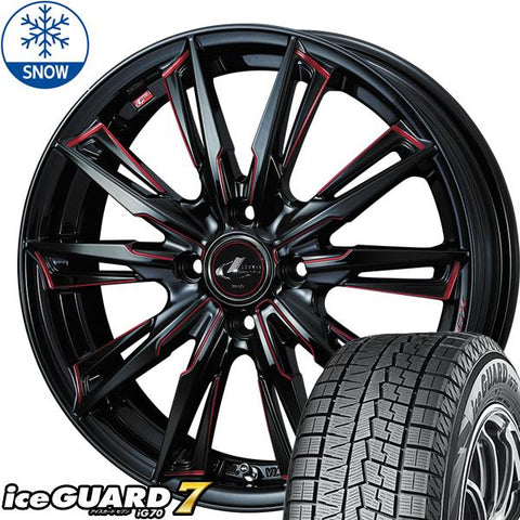 165/55R15 スタッドレスタイヤホイールセット NBOX etc (YOKOHAMA iceGUARD7 & LEONIS GX 4穴 100)