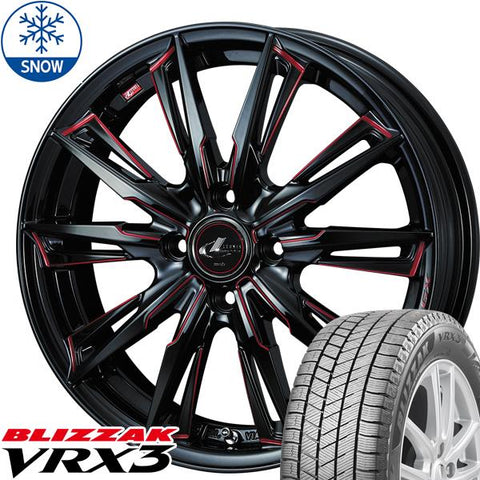 175/60R16 スタッドレスタイヤホイールセット アクア etc (BRIDGESTONE VRX3 & LEONIS GX 4穴 100)