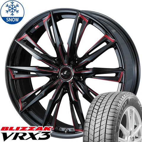 215/45R17 スタッドレスタイヤホイールセット ステップワゴン etc (BRIDGESTONE VRX3 & LEONIS GX 5穴 114.3)