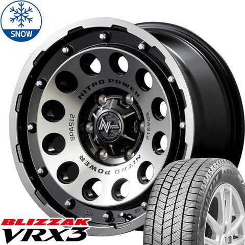 215/65R16 スタッドレスタイヤホイールセット ハイエース (BRIDGESTONE VRX3 & NITROPOWER H12 SHOTGUN 6穴 139.7)