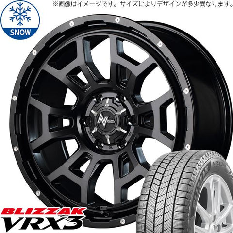 175/60R16 スタッドレスタイヤホイールセット アクア etc (BRIDGESTONE VRX3 & NITROPOWER H6 SLUG 4穴 100)