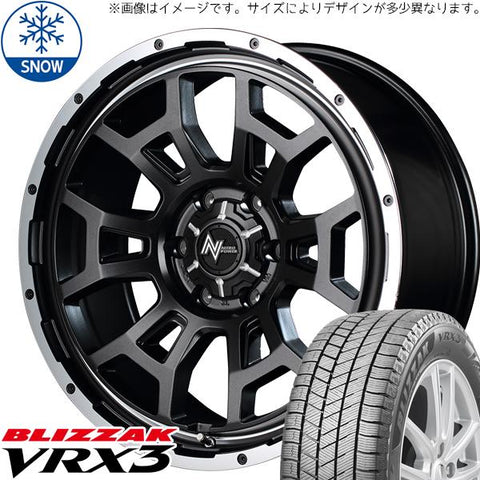 175/60R16 スタッドレスタイヤホイールセット アクア etc (BRIDGESTONE VRX3 & NITROPOWER H6 SLUG 4穴 100)