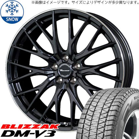 225/55R18 スタッドレスタイヤホイールセット レガシィ etc (BRIDGESTONE DM-V3 & Precious HM1 5穴 100)