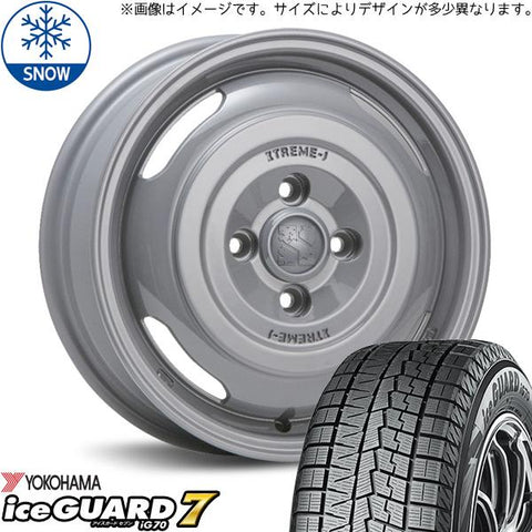 165/55R14 スタッドレスタイヤホイールセット ムーブ etc (YOKOHAMA iceGUARD7 & XTREME-J JOURNEY 4穴 100)