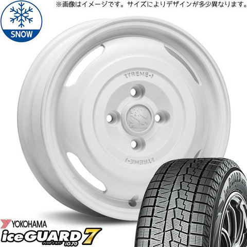 165/55R14 スタッドレスタイヤホイールセット ムーブ etc (YOKOHAMA iceGUARD7 & XTREME-J JOURNEY 4穴 100)