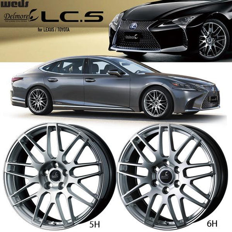 245/45R20 スタッドレスタイヤホイールセット レクサス LS LC etc (BRIDGESTONE DM-V3 & Delmore LCS 5穴 120)