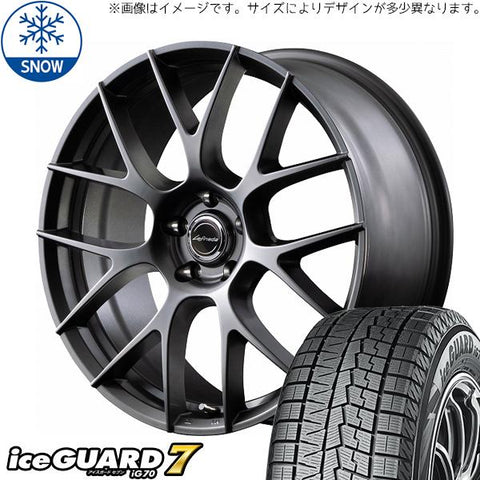 225/60R18 スタッドレスタイヤホイールセット アルファード etc (YOKOHAMA iceGUARD7 & Lefinada MOTION3 5穴 120)