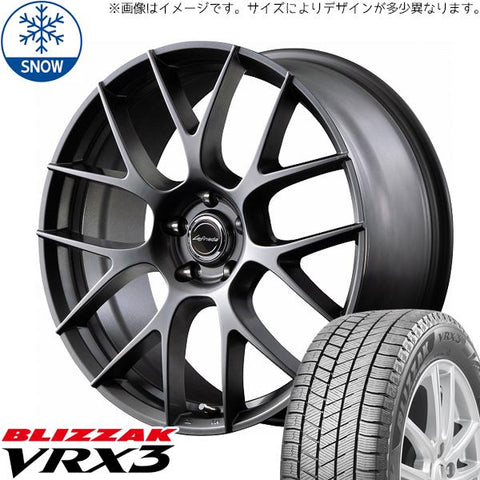 225/60R18 スタッドレスタイヤホイールセット アルファード etc (BRIDGESTONE VRX3 & Lefinada MOTION3 5穴 120)