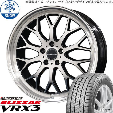 235/60R19 スタッドレスタイヤホイールセット レクサスRX etc (BRIDGESTONE BLIZZAK VRX3 & LUGANO 5穴 114.3)