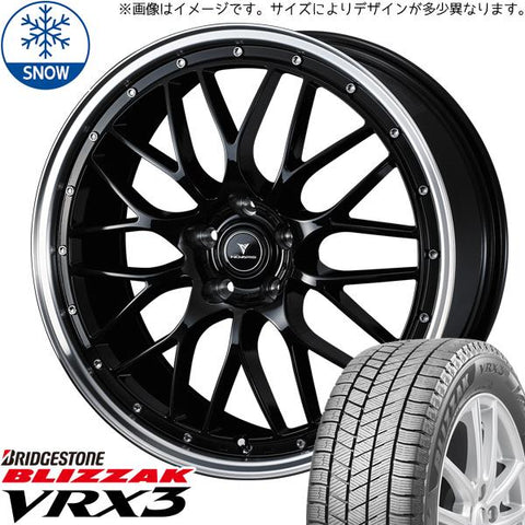 165/50R15 スタッドレスタイヤホイールセット ムーブ etc (BRIDGESTONE VRX3 & NOVARIS ASSETE M1 4穴 100)