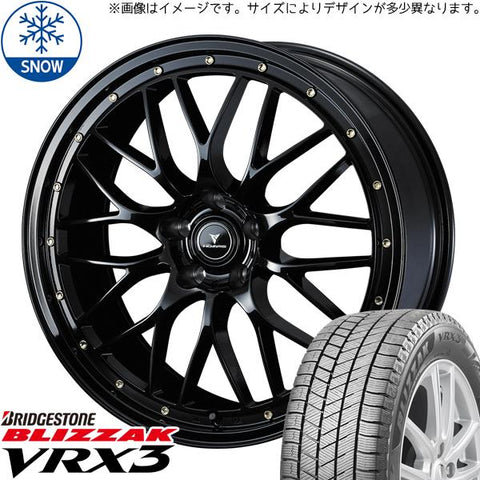 165/50R15 スタッドレスタイヤホイールセット ムーブ etc (BRIDGESTONE VRX3 & NOVARIS ASSETE M1 4穴 100)