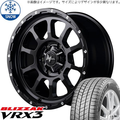 215/65R16 スタッドレスタイヤホイールセット ハイエース (BRIDGESTONE VRX3 & NITROPOWER M10 PERSHING 6穴 139.7)