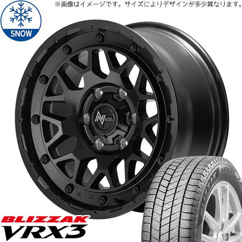 165/55R14 スタッドレスタイヤホイールセット ムーブ etc (BRIDGESTONE VRX3 & NITROPOWER M29 STINGER 4穴 100)