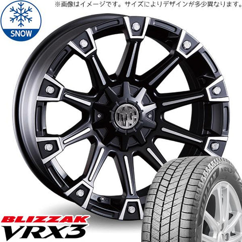 195/65R16 スタッドレスタイヤホイールセット パジェロミニ etc (BRIDGESTONE VRX3 & MYRTLE MONSTER 5穴 114.3)