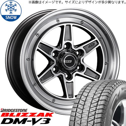 215/70R16 スタッドレスタイヤホイールセット ハイエース専用 (BRIDGESTONE BLIZZAK DM-V3 & DEVIDE MK6 6穴 139.7)