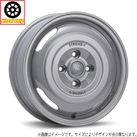 14インチ アルミホイール 4穴 100 MLJ エクストリームJ ジャーニー セメントグレー 4.5J 1本