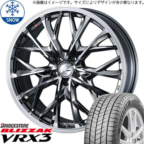 235/60R18 スタッドレスタイヤホイールセット クラウンスポーツ etc (BRIDGESTONE BLIZZAK VRX3 & LEONIS MV 5穴 114.3)