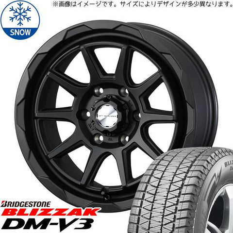 175/80R16 スタッドレスタイヤホイールセット ジムニー JB64 JB23 etc (BRIDGESTONE DM-V3 & MUDVANCE06 5穴 139.7)