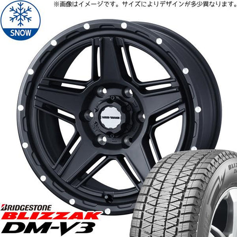 175/80R16 スタッドレスタイヤホイールセット ジムニー JB64 JB23 etc (BRIDGESTONE DM-V3 & MUDVANCE07 5穴 139.7)