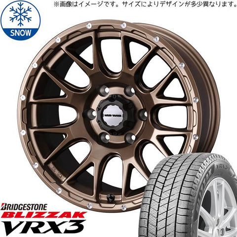 165/55R14 スタッドレスタイヤホイールセット ムーブ etc (BRIDGESTONE VRX3 & MUDVANCE08 4穴 100)