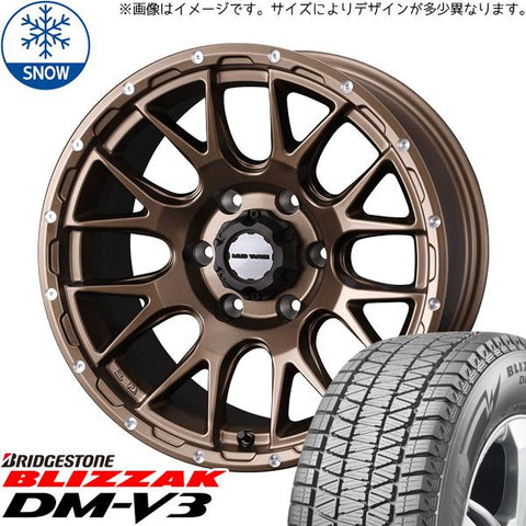 215/70R16 スタッドレスタイヤホイールセット ジムニー JB64 JB23 etc (BRIDGESTONE DM-V3 & MUDVANCE08 5穴 139.7)