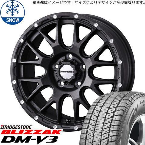 175/80R16 スタッドレスタイヤホイールセット ジムニー JB64 JB23 etc (BRIDGESTONE DM-V3 & MUDVANCE08 5穴 139.7)