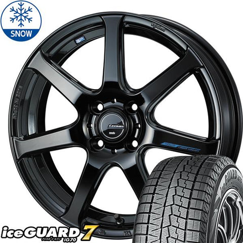 165/55R15 スタッドレスタイヤホイールセット NBOX etc (YOKOHAMA iceGUARD7 & LEONIS NAVIA07 4穴 100)