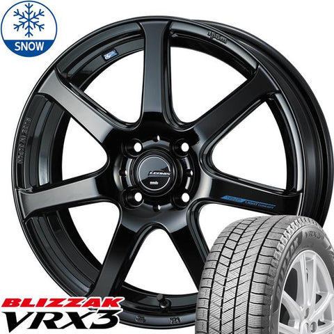 165/55R15 スタッドレスタイヤホイールセット NBOX etc (BRIDGESTONE VRX3 & LEONIS NAVIA07 4穴 100)