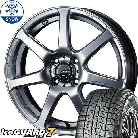 165/55R15 スタッドレスタイヤホイールセット NBOX etc (YOKOHAMA iceGUARD7 & LEONIS NAVIA07 4穴 100)