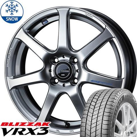 165/55R15 スタッドレスタイヤホイールセット NBOX etc (BRIDGESTONE VRX3 & LEONIS NAVIA07 4穴 100)