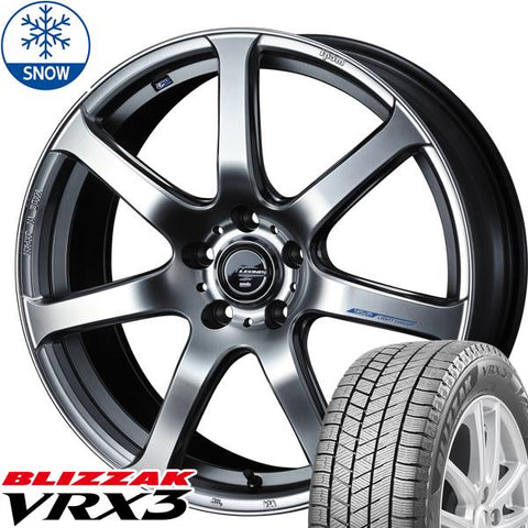 215/45R17 スタッドレスタイヤホイールセット プリウス etc (BRIDGESTONE VRX3 & LEONIS NAVIA07 5穴 100)