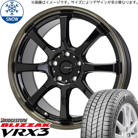 225/60R18 スタッドレスタイヤホイールセット クラウンクロスオーバー etc (BRIDGESTONE BLIZZAK VRX3 & GSPEED P08 5穴 114.3)