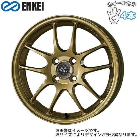 16インチ アルミホイール 4穴 100 エンケイ PF01 ゴールド 6.5J +42 4本セット