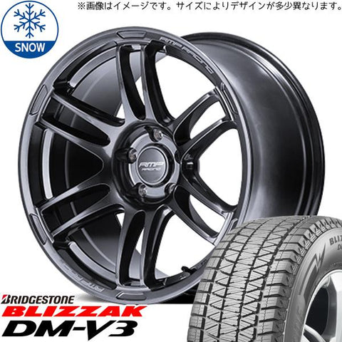 215/70R16 スタッドレスタイヤホイールセット ハイエース (BRIDGESTONE DM-V3 & RMPRacing R26 6穴 139.7)