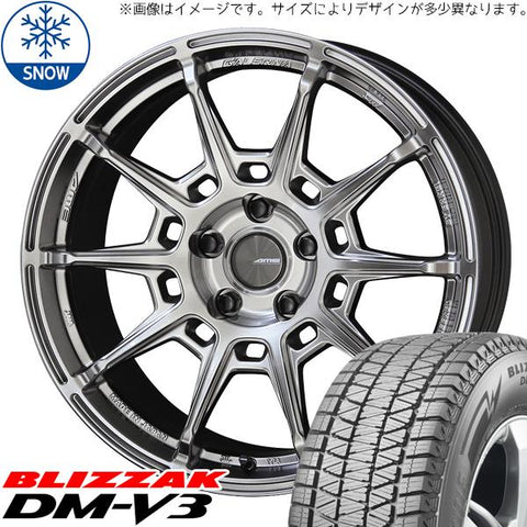 225/55R18 スタッドレスタイヤホイールセット アウトランダー etc (BRIDGESTONE DM-V3 & GALERNA REFINO 5穴 114.3)