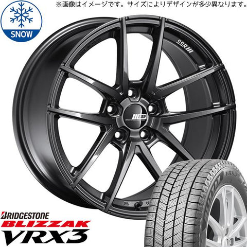 225/45R18 スタッドレスタイヤホイールセット レガシィB4 etc (BRIDGESTONE BLIZZAK VRX3 & SSR REINER 5穴 100)