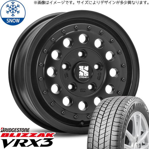 185/70R14 スタッドレスタイヤホイールセット デリカ etc (BRIDGESTONE VRX3 & XTREME-J RUGGED 4穴 114.3)