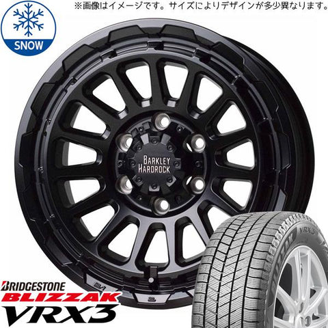 215/70R15 スタッドレスタイヤホイールセット ハイエース (BRIDGESTONE VRX3 & BARKLEYHARDROCK RIZARD 6穴 139.7)