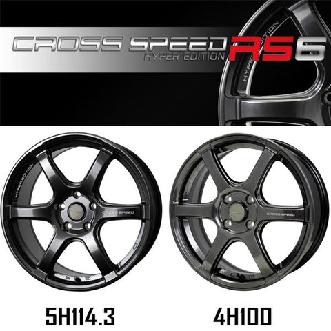 18インチ アルミホイール 5穴 114.3 クロススピードRS6 8J +45 RAV4 シビック MAZDA6 WRX STI 4本セット