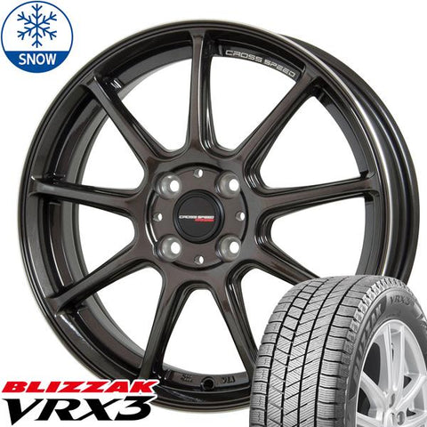 155/65R14 スタッドレスタイヤホイールセット NBOX etc (BRIDGESTONE VRX3 & CROSSSPEED RS9 4穴 100)