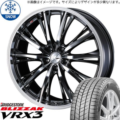 165/55R14 スタッドレスタイヤホイールセット ムーブ etc (BRIDGESTONE VRX3 & LEONIS RT 4穴 100)