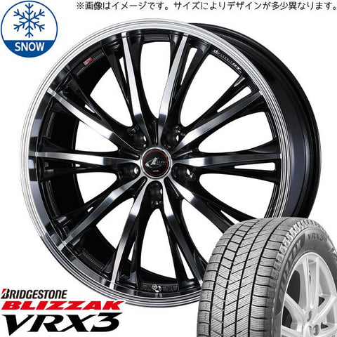 155/65R14 スタッドレスタイヤホイールセット アルト etc (BRIDGESTONE VRX3 & LEONIS RT 4穴 100)