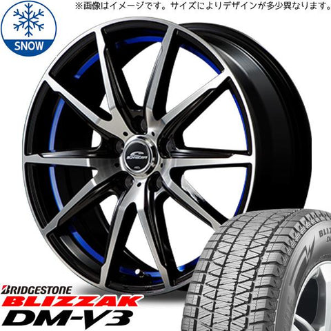 225/60R17 スタッドレスタイヤホイールセット フォレスター etc (BRIDGESTONE DM-V3 & SCHNEIDER RX02 5穴 100)